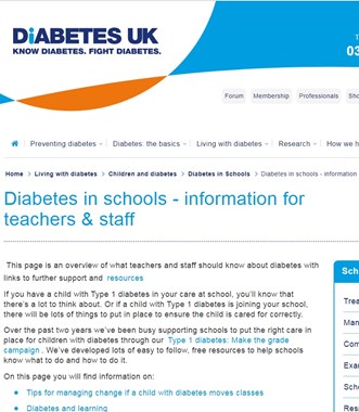 Diabetes in Schools