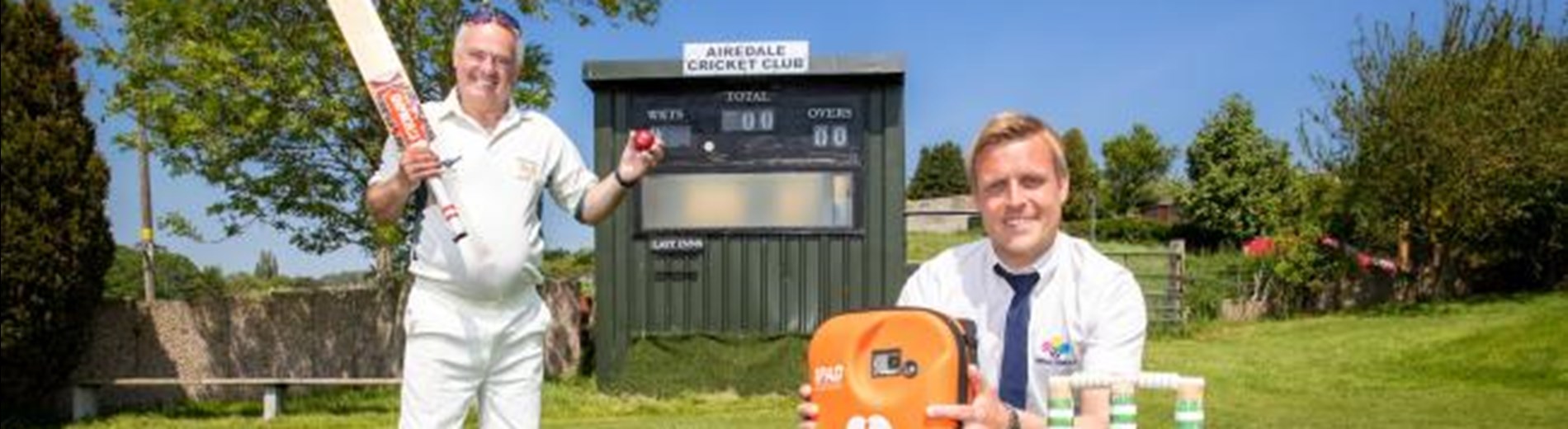 Airedale Chemical donates defibrillator to Airedale Cricket Club